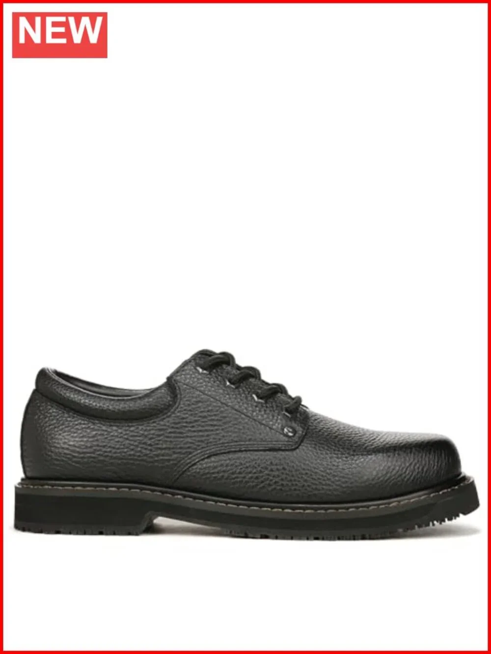 Men's Work Shoe Oil-Proof Slip-Resistant Leather Lace-Up Oxford